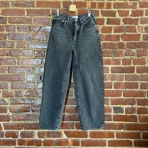 Madewell Balloon Jeans, Size 24 - distressed black / grey